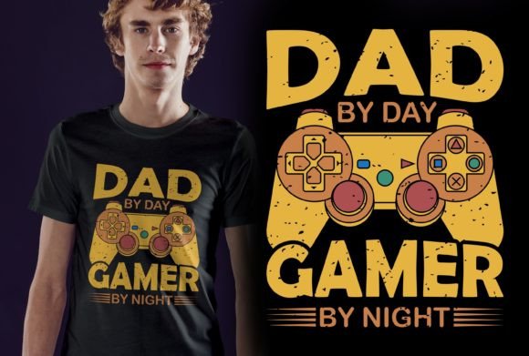 Celebrate the Gaming Dad Lifestyle with the Dad by Day Funny Video Gammer Design