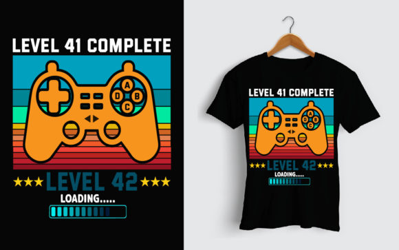 Celebrate Your Gaming Journey: The Perfect Level 41 Gamer Birthday T-Shirt Design