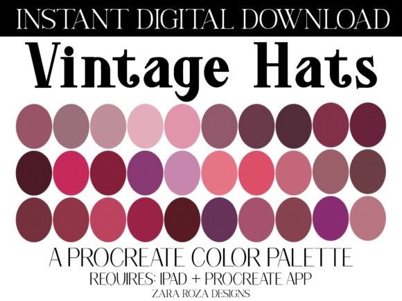 Discover the Vintage Hats Procreate Color Palette