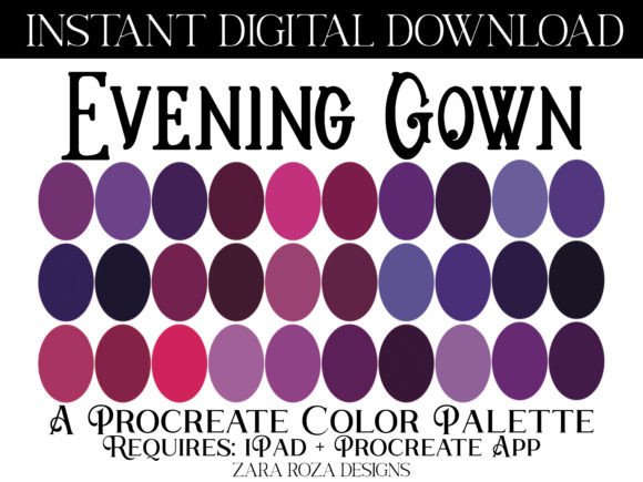 Exploring the Evening Gown Procreate Color Palette