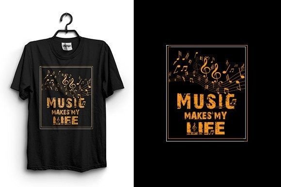 Music Makes My Life: A T-Shirt Design for Passion and Print