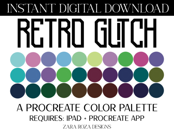 Retro Glitch Procreate Color Palette