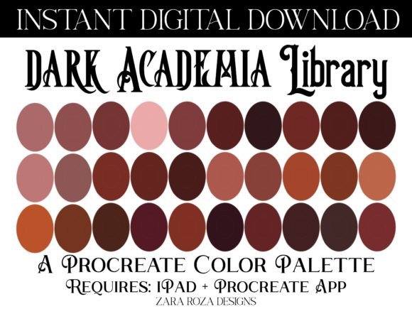 The Dark Academia Library Procreate Palette: A Curated Gateway to Mood and Magic