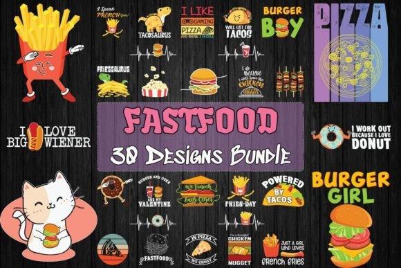 The Fastfood Bundle SVG 30 Designs: A Professional Asset Review
