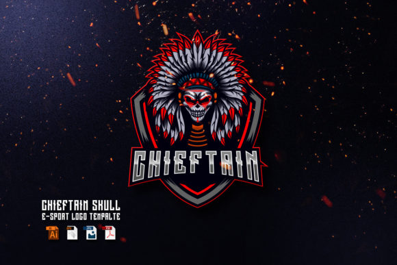 The Indian Skulll E-Sport Logo Design Vector: A Distinctive Asset for Gaming Brands