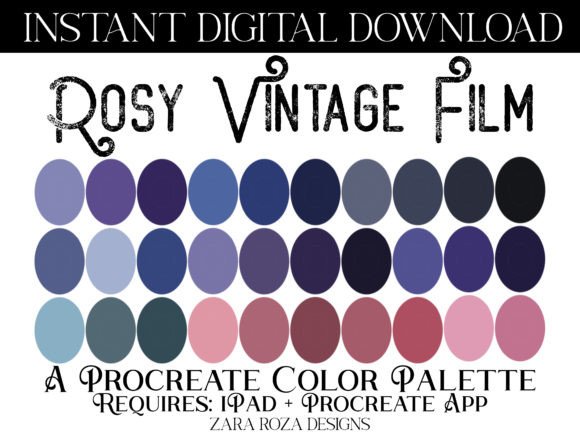 Unlock Retro Elegance: The Rosy Vintage Film Procreate Palette for Digital Artists