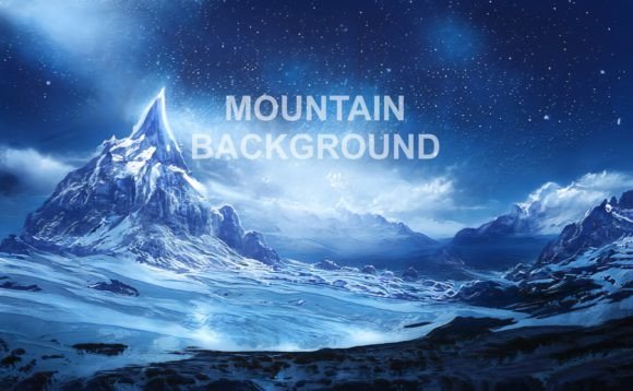 Your Creative Companion: The Fantasy Winter Mountain Landscape RPG Artwork
